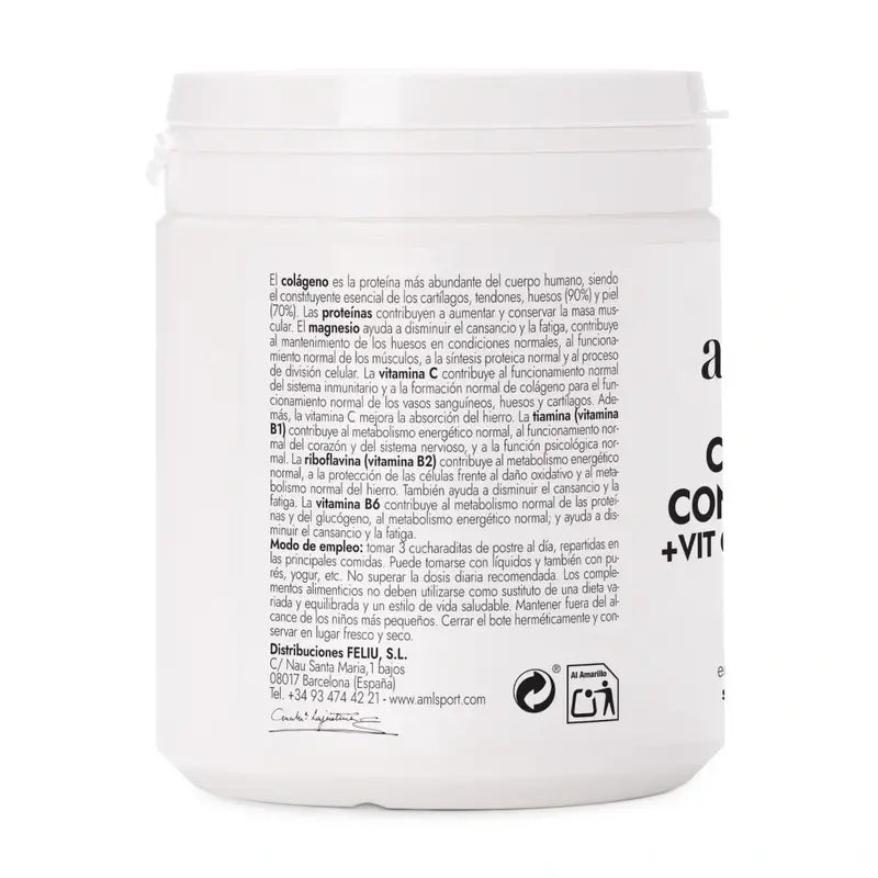 AML SPORT Collagen with Magnesium + Vitamin C + Vitamin B1 B2 B6 Strawberry flavour, 350 g