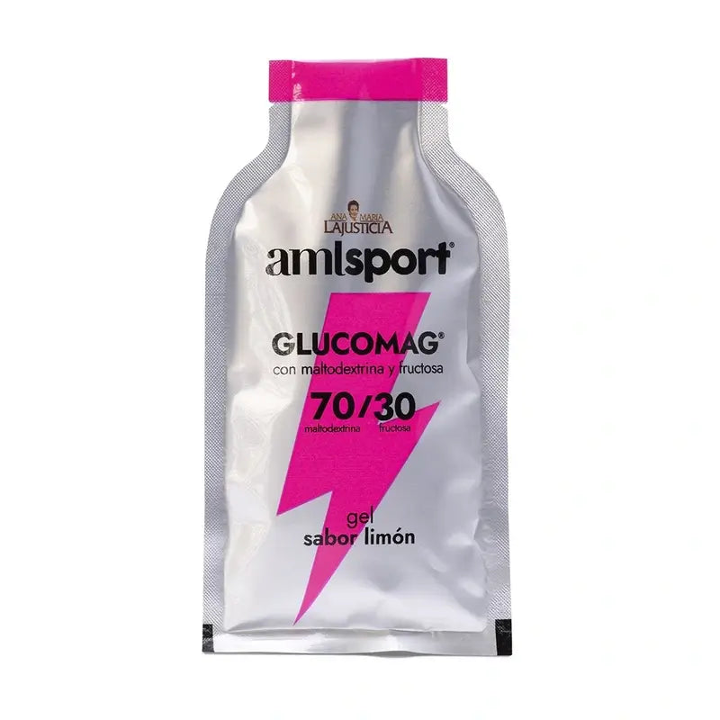 AML SPORT Glucomag 70/30 gel lemon flavour, 10 sachets of 30 ml