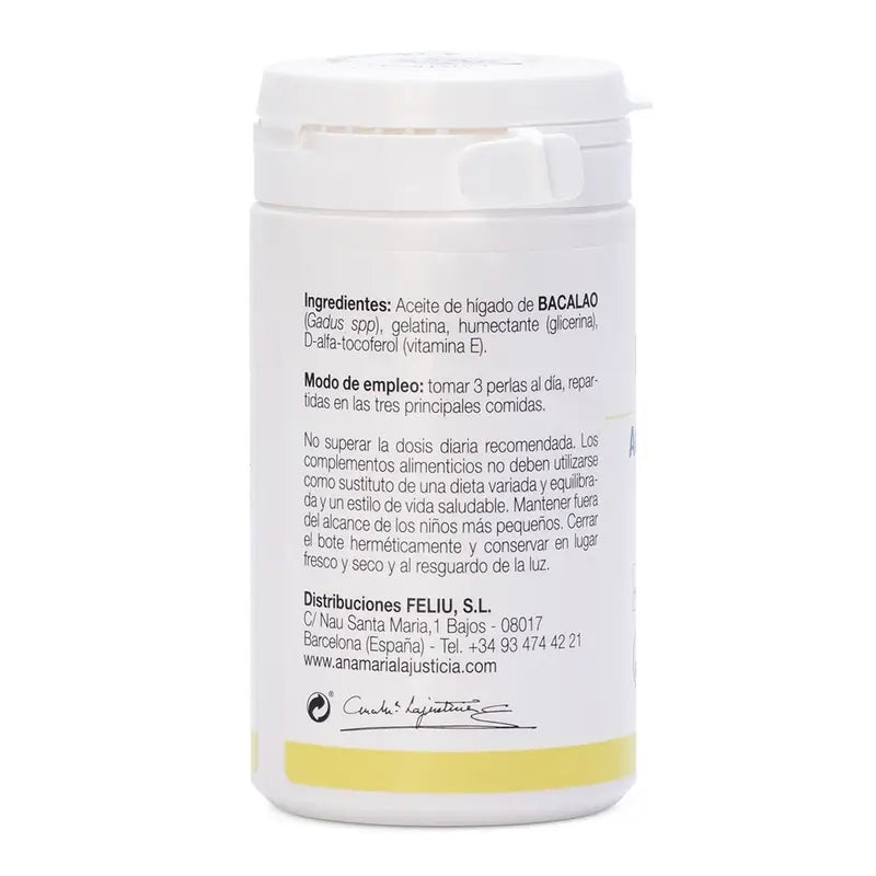 Ana Maria Lajusticia Cod Liver Oil, 90 pearls