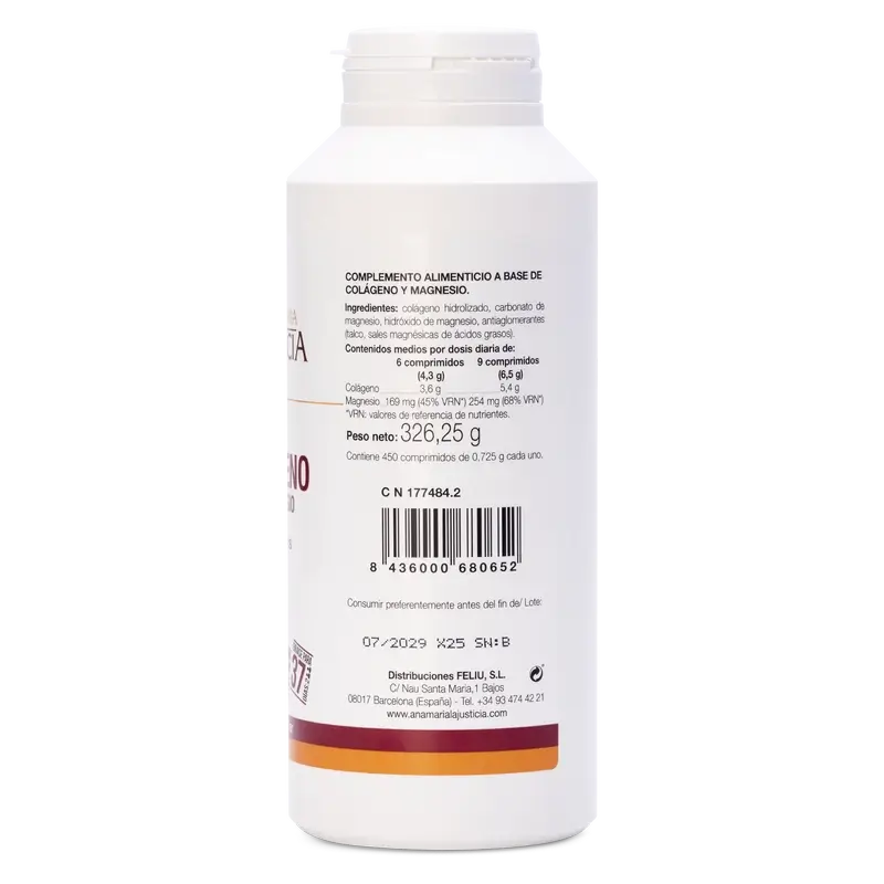 Ana Maria Lajusticia Collagen with Magnesium, Pack 6 x 450 tablets