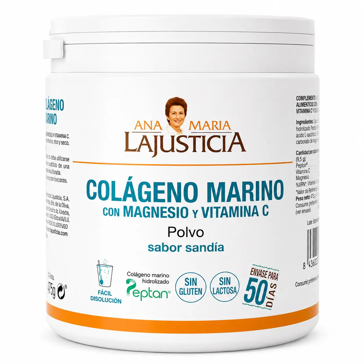 Ana Maria Lajusticia Marine Collagen with Magnesium and Vitamin C Watermelon flavour, 350g