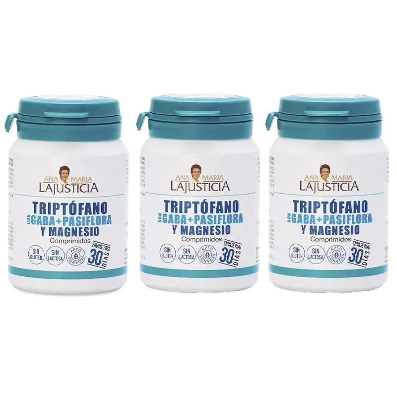 Ana Maria Lajusticia Tryptophan With Gaba + Plasifora And Magnesium , 3X60 Tablets