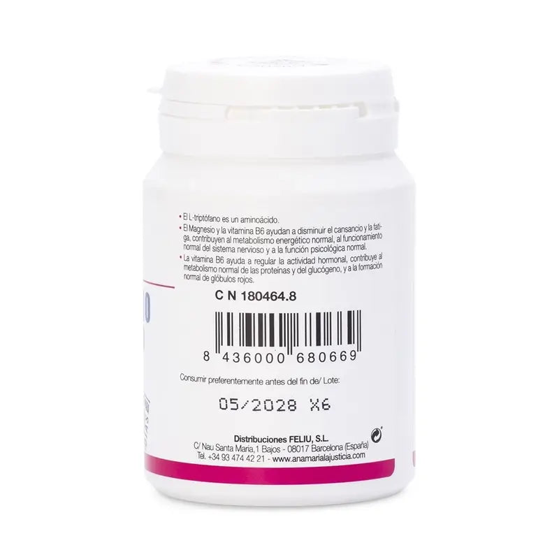Ana Maria Lajusticia Tryptophan with Magnesium + Vitamin B6, 60 tablets