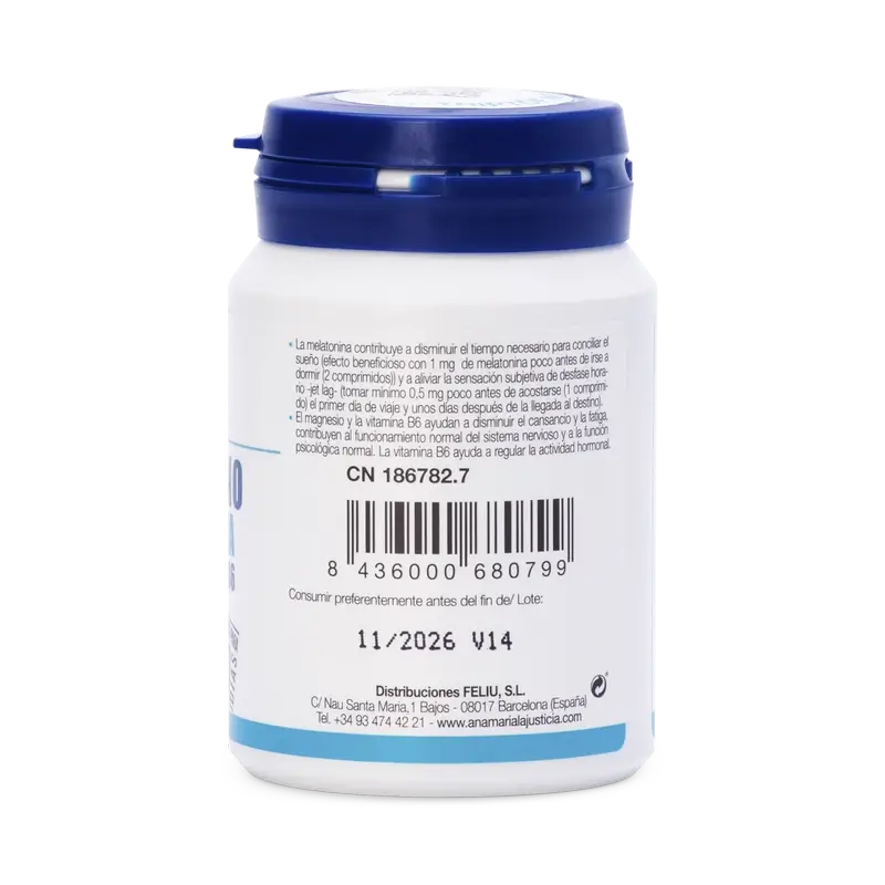 Ana Maria Lajusticia Tryptophan with Melatonin + Magnesium and Vitamin B6, 2x60 tablets