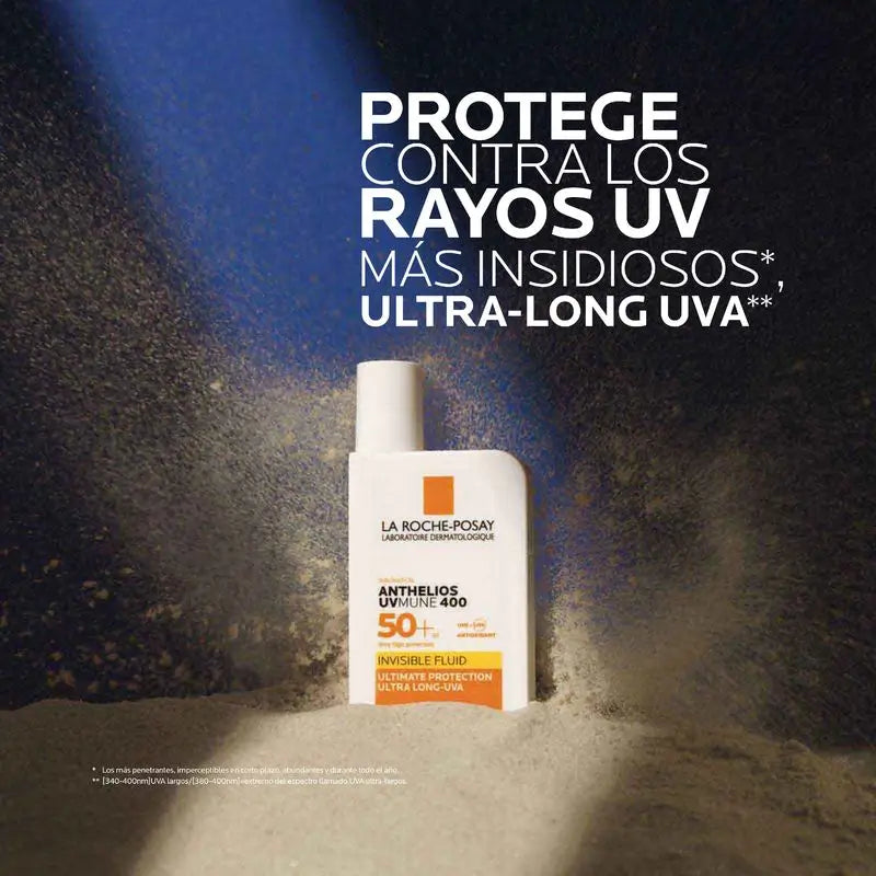 La Roche-Posay Anthelios UVMune 400 Invisible Sun Cream for Face and Body SPF50+, 50 ml