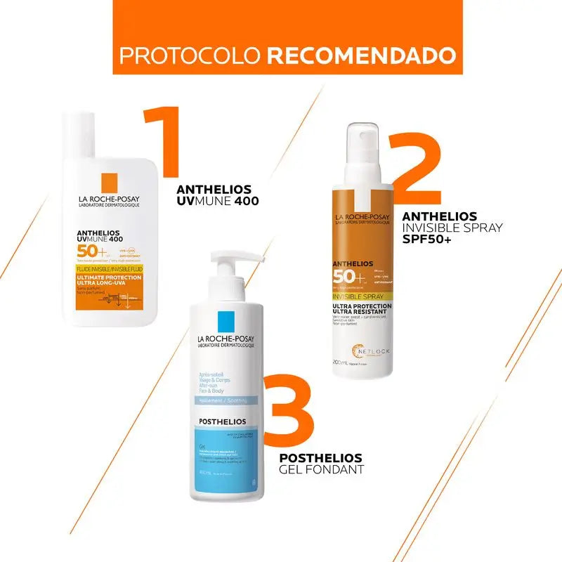 La Roche-Posay Anthelios UVMune 400 Invisible Sun Cream for Face and Body SPF50+, 50 ml