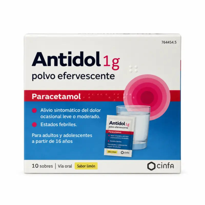 Antidol 1 G, 10 sachets effervescent powder