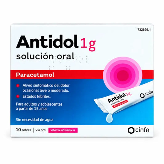 Antidol 1 g Oral Solution, 10 Sachets