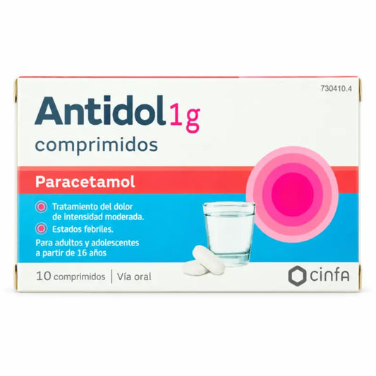 Antidol 1 g, 10 Tablets