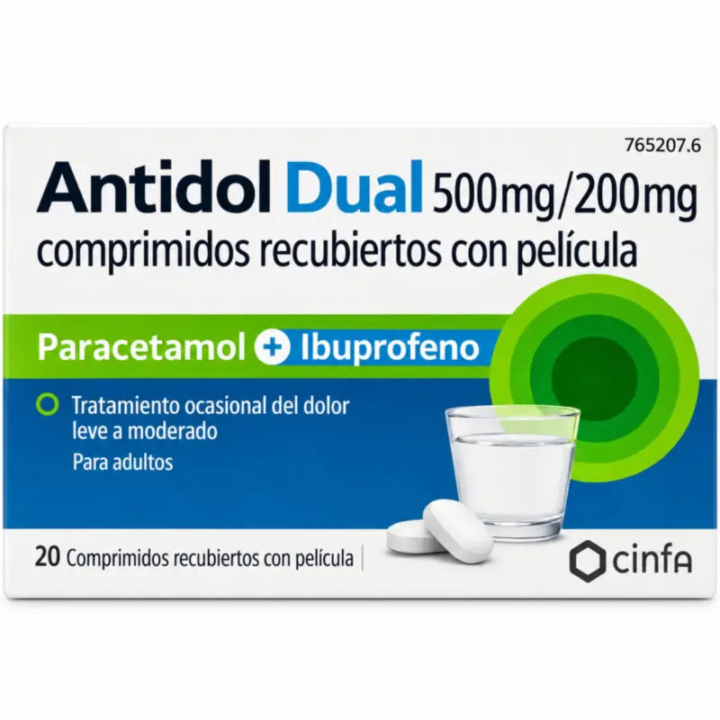 Antidol Dual 500 Mg / 200 Mg, 20 tablets