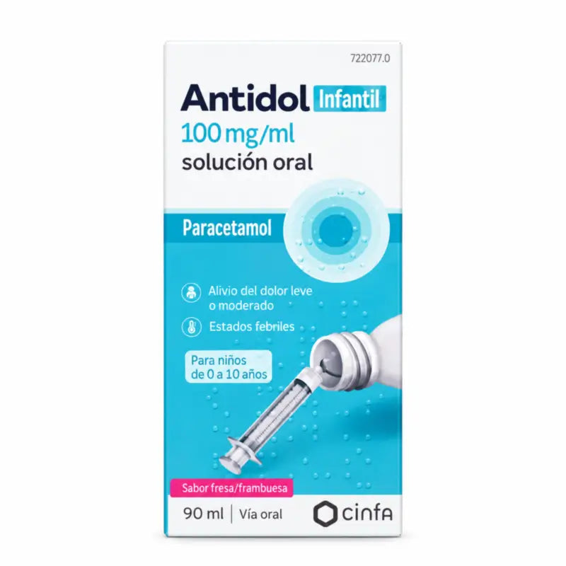 Antidol Infantil 100 Mg/Ml Oral Solution, 1 bottle 90 ml