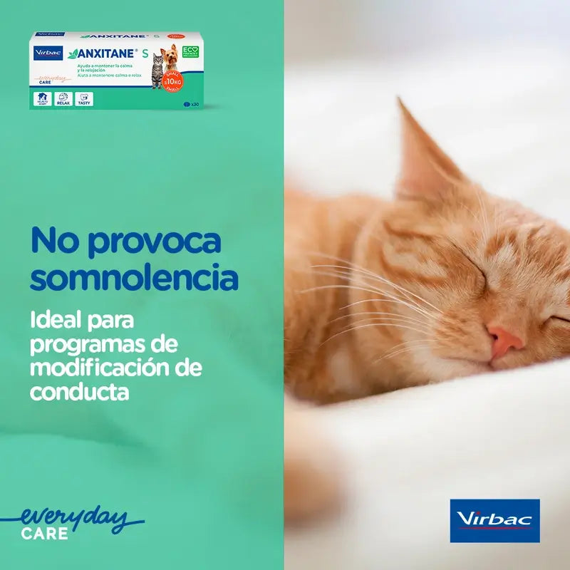 Virbac Anxitane S, 30 Relaxing Tablets For Cats and Dogs 0 - 10kg