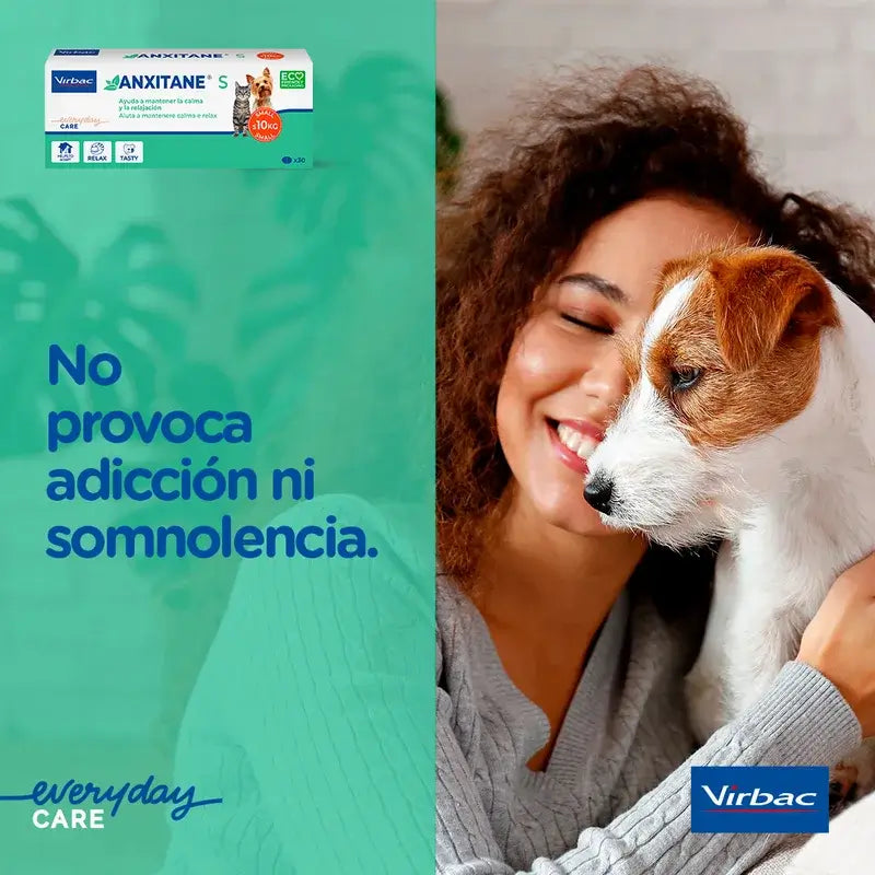 Virbac Anxitane S, 30 Relaxing Tablets For Cats and Dogs 0 - 10kg