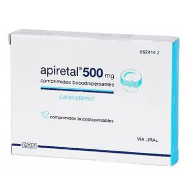 Apiretal 500 mg 12 orodispersible tablets