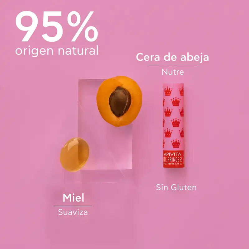 APIVITA Bee Princess Lip Balm with Apricot 4,4 g