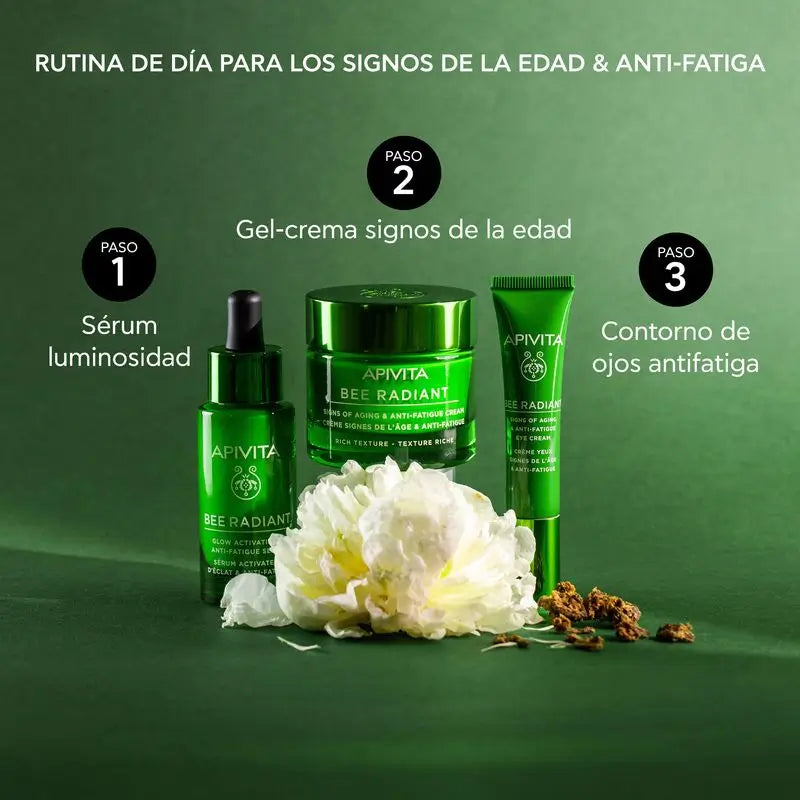 APIVITA Bee Radiant Age-Reducing and Anti-Fatigue Cream with White Peony and Patented Propolis