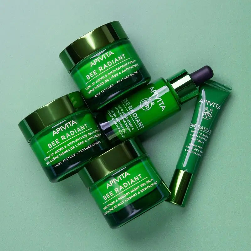 APIVITA Bee Radiant Age-Reducing and Anti-Fatigue Cream with White Peony and Patented Propolis