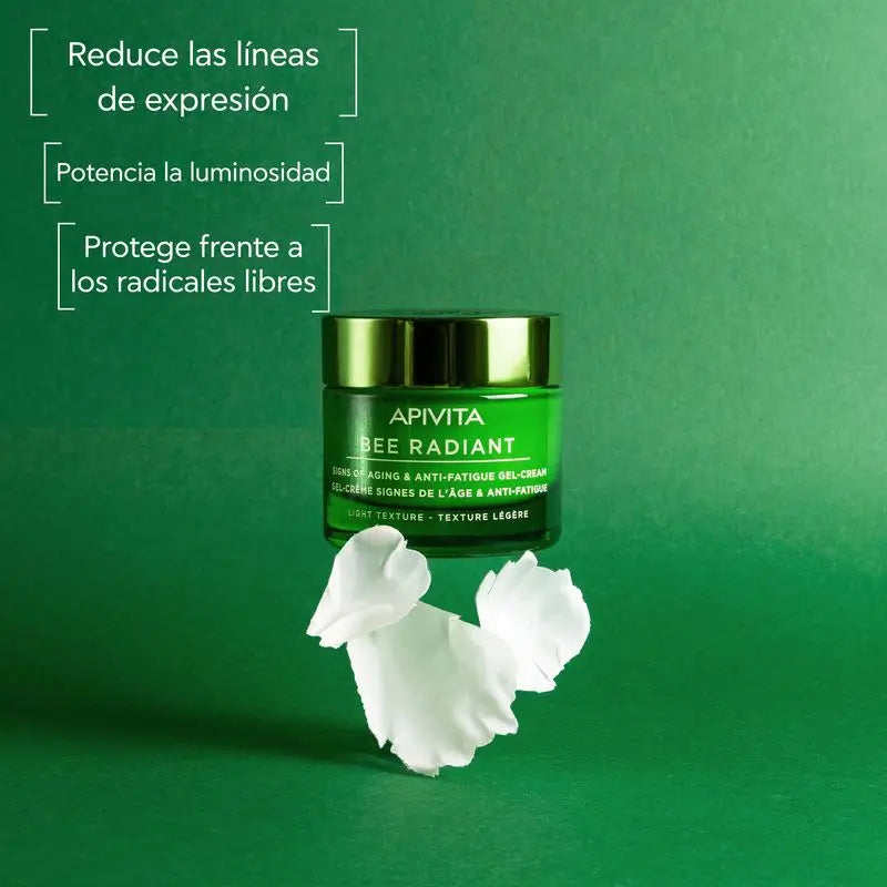 APIVITA Bee Radiant Age-Resistance and Anti-Fatigue Gel-Cream with White Peony and Patented Propolis
