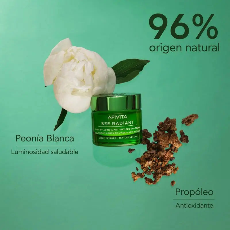 APIVITA Bee Radiant Age-Resistance and Anti-Fatigue Gel-Cream with White Peony and Patented Propolis