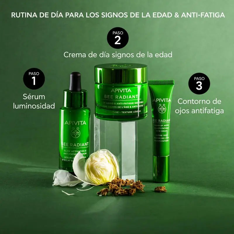 APIVITA Bee Radiant Age-Resistance and Anti-Fatigue Gel-Cream with White Peony and Patented Propolis