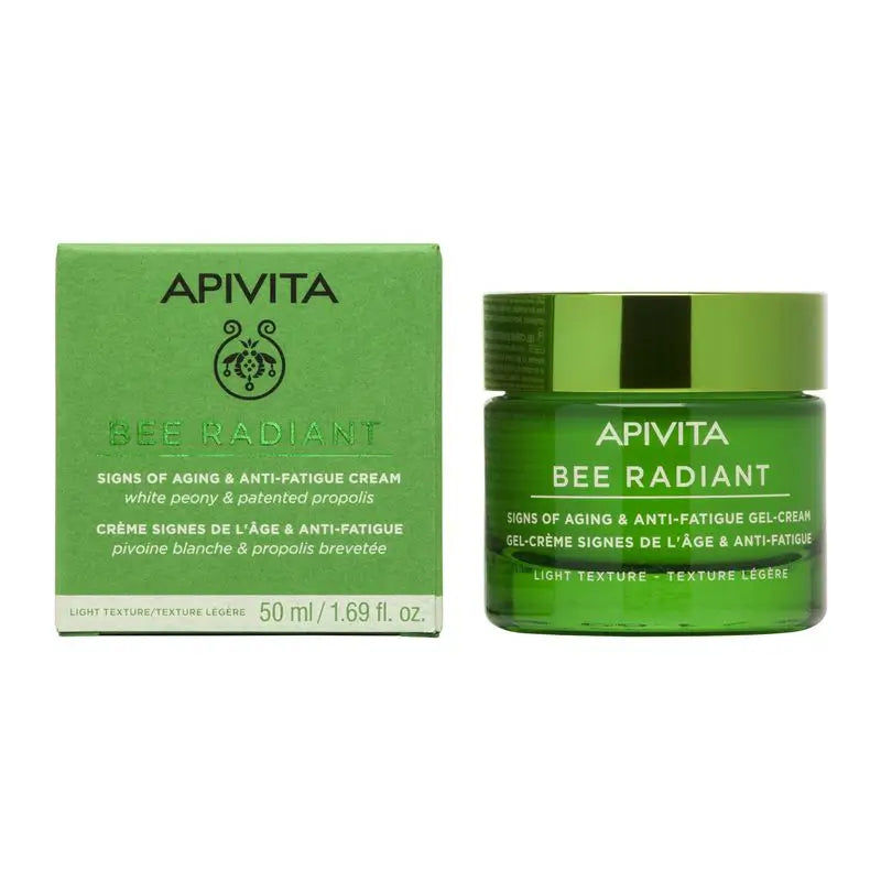 APIVITA Bee Radiant Age-Resistance and Anti-Fatigue Gel-Cream with White Peony and Patented Propolis