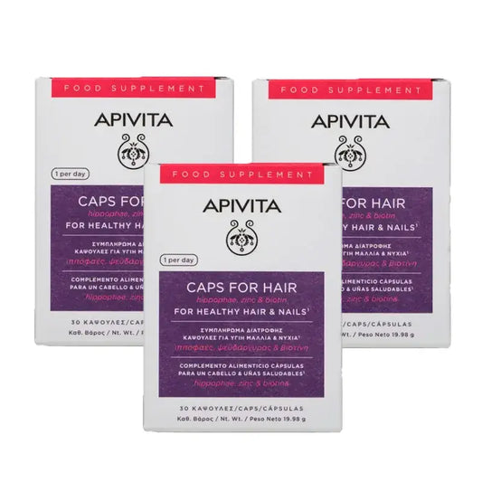 APIVITA Anti-Hair Loss Capsules, Pack 3 x 30 units