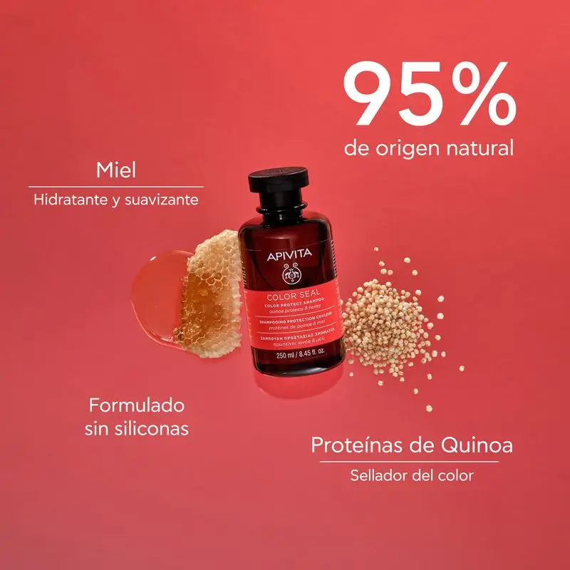 Apivita Colour Sealing Shampoo With Quinoa & Honey , 250 ml