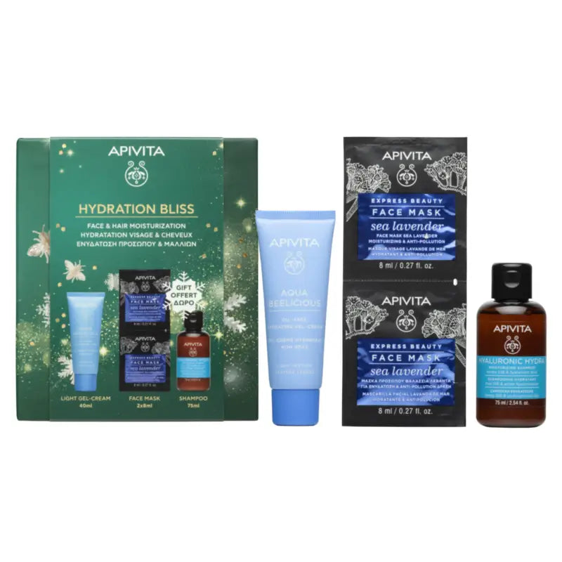 Apivita Aqua Beelicious Gift Set – Oil-Free Cream, 40 + 75 + 2×8 ml