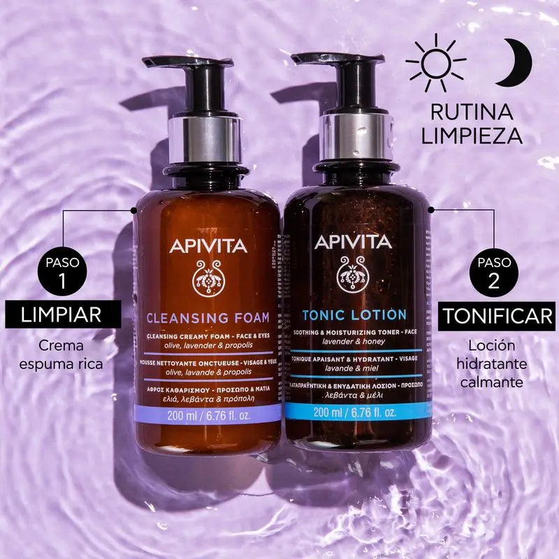 APIVITA Facial Cleansing Foaming Facial Cream Olive & Lavender 200 ml