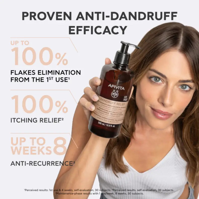 Apivita Ecopack – Dermatological Shampoo for Dry Dandruff, 500 ml