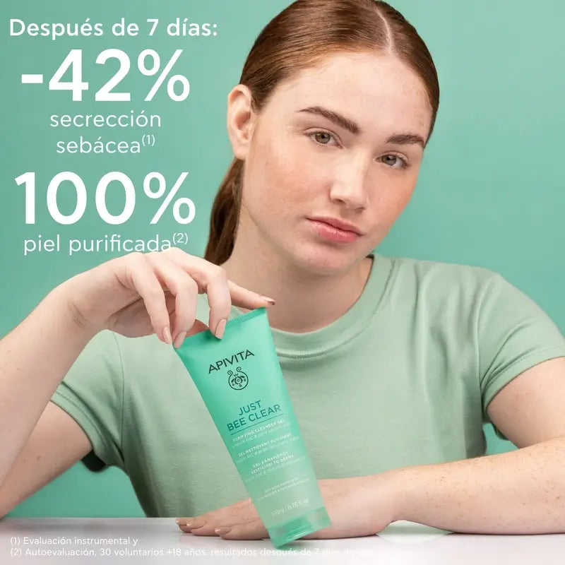 Apivita Just Bee Clear Purifying Cleansing Gel, 200 ml