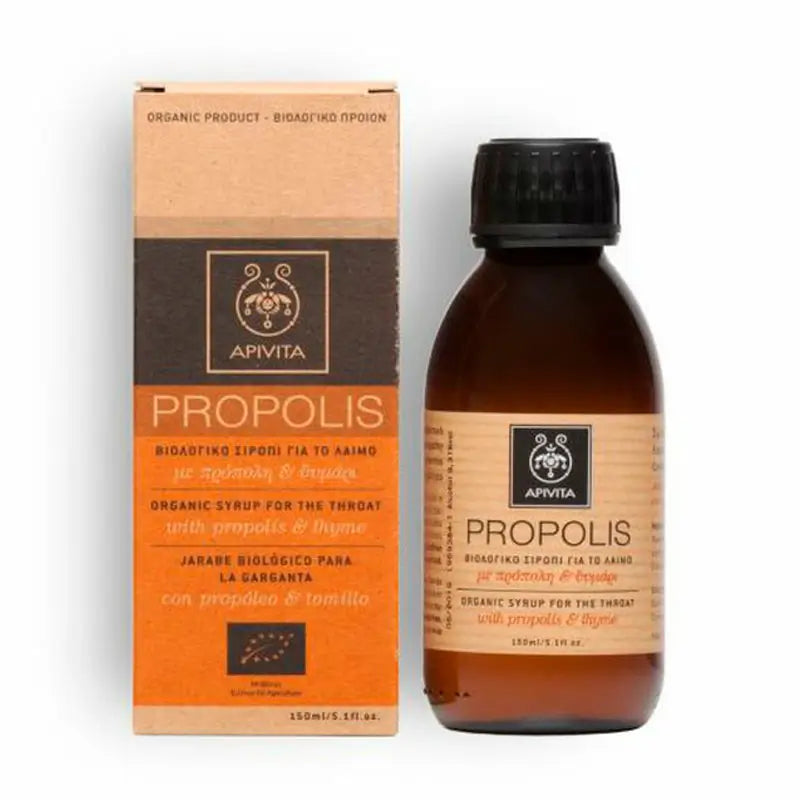 APIVITA Organic Children's Throat Syrup with Honey and Thyme, 150 ml