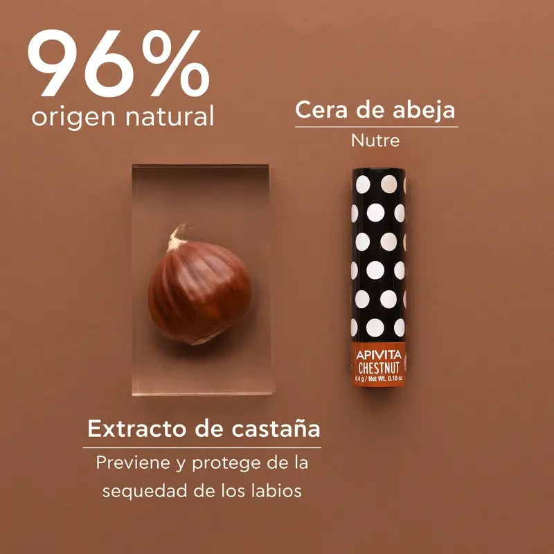 APIVITA Coloured Lip Balm with Chestnut 4.4g