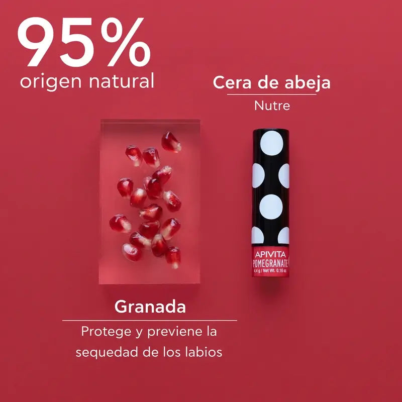 APIVITA Lip Balm with Pomegranate Colour 4.4g