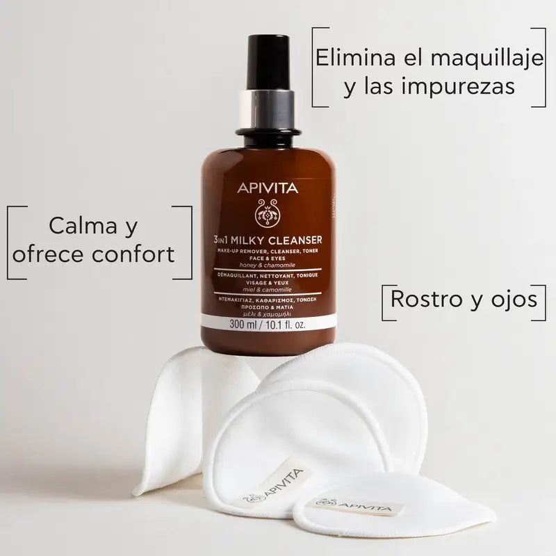Apivita Cleansing Milk 3 In 1, 300 ml