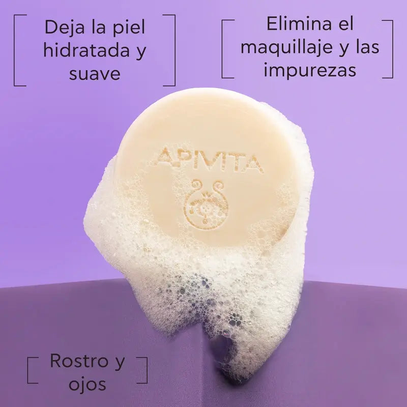 Apivita Cleanser & Make-up Remover Solid Face & Eye Cleanser, 80 G