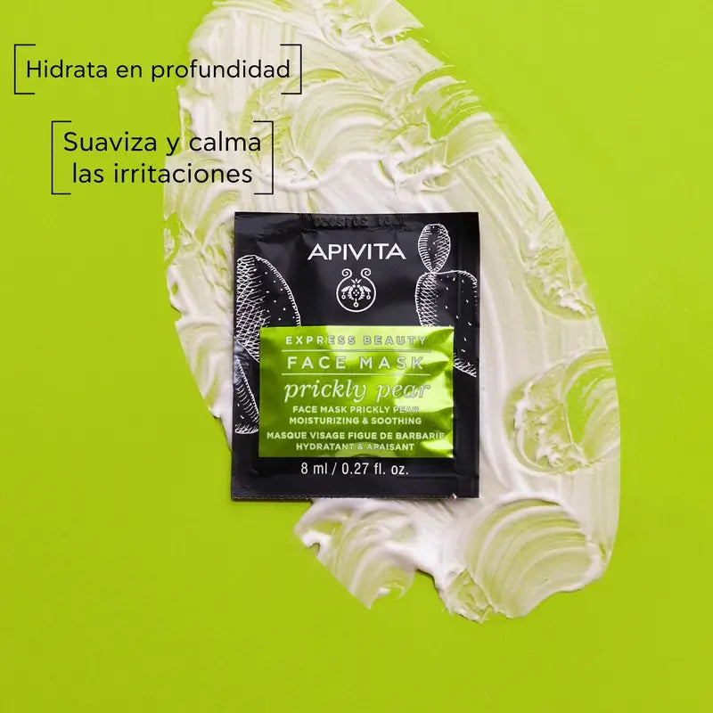 APIVITA Express Beauty Moisturising Face Mask with Prickly Pear