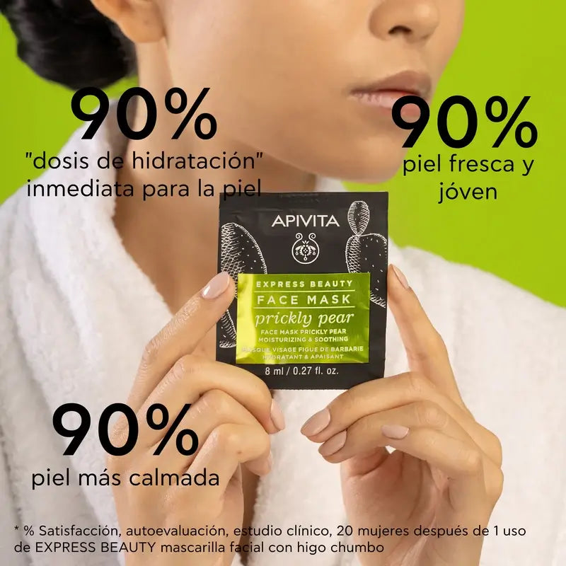 APIVITA Express Beauty Moisturising Face Mask with Prickly Pear