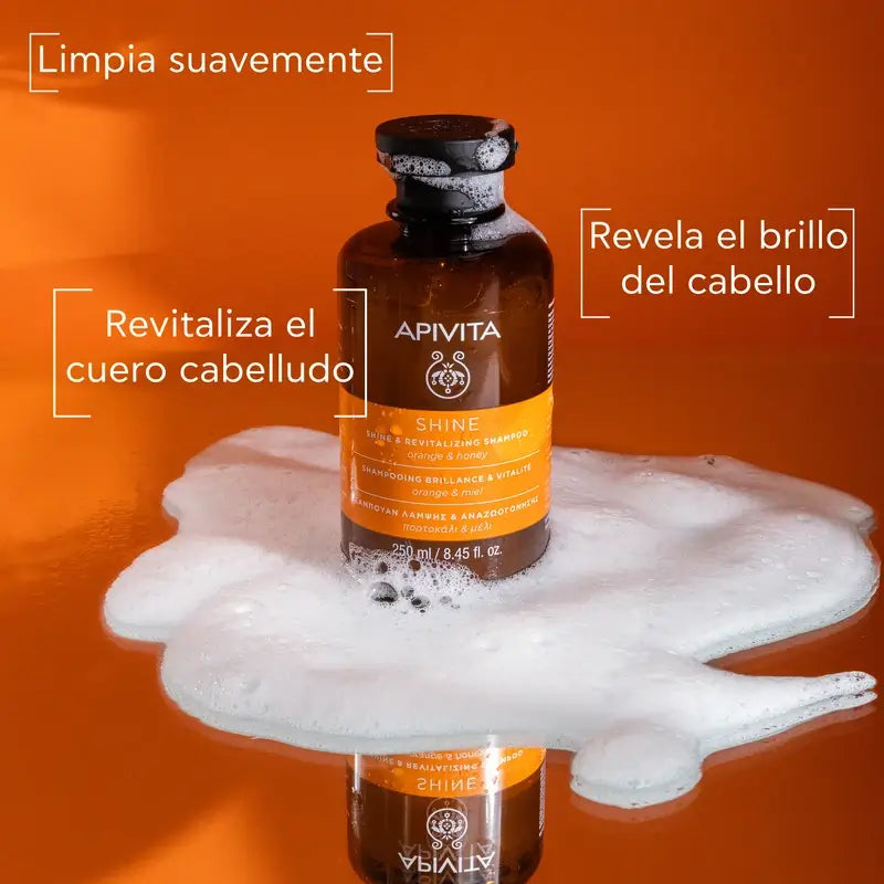 APIVITA Shine & Vitality Shampoo with Orange & Honey 250 ml