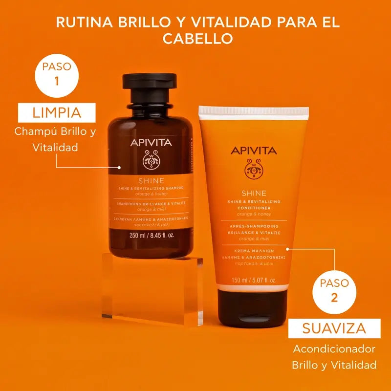 APIVITA Shine & Vitality Shampoo with Orange & Honey 250 ml