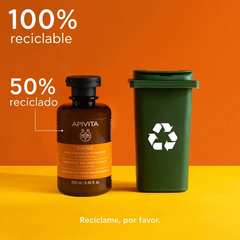 APIVITA Shine & Vitality Shampoo with Orange & Honey 250 ml