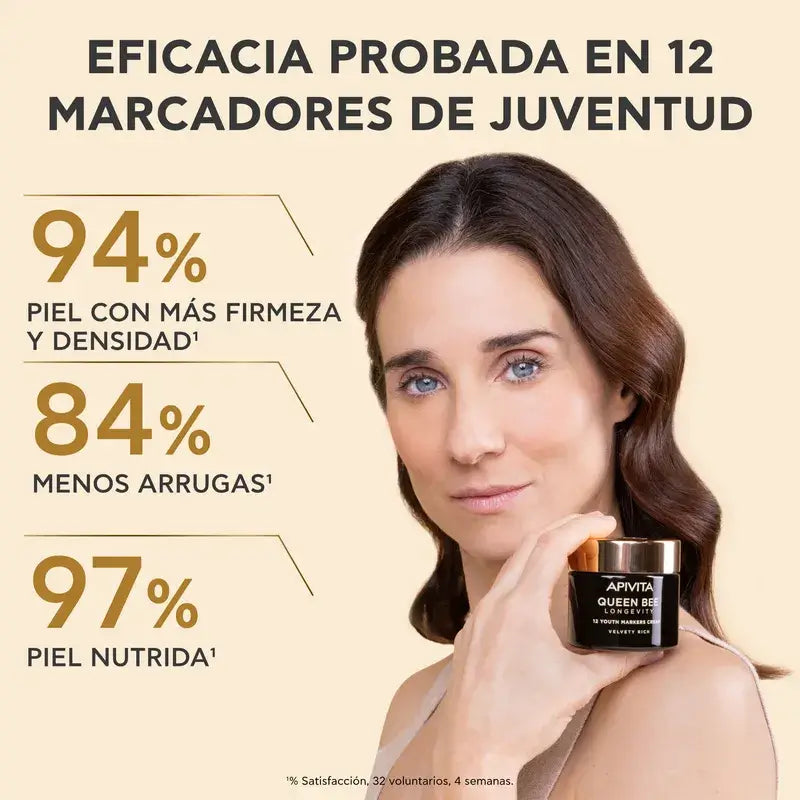 Apivita Queen Bee Longevity Rich Cream 12 Youth Markers, 50 ml