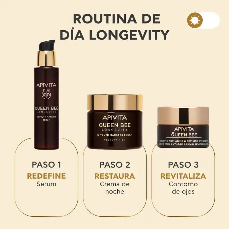 Apivita Queen Bee Longevity Rich Cream 12 Youth Markers, 50 ml