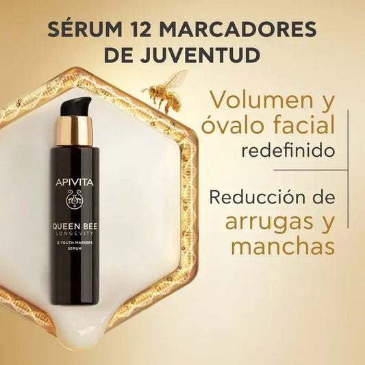 Apivita Queen Bee Longevity Serum 12 Youth Marker, 30 ml