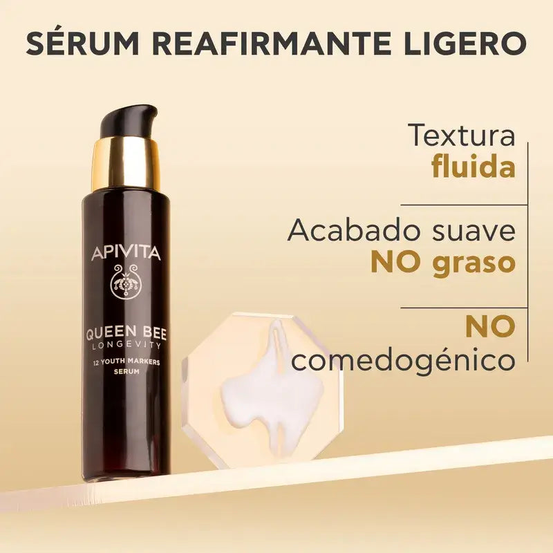 Apivita Queen Bee Longevity Serum 12 Youth Marker, 30 ml