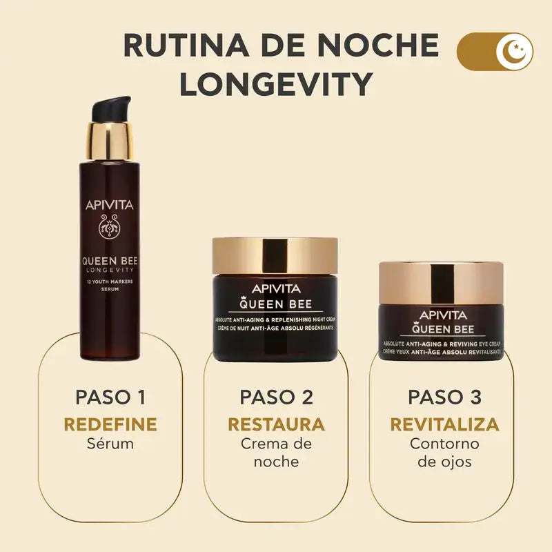 Apivita Queen Bee Longevity Serum 12 Youth Marker, 30 ml