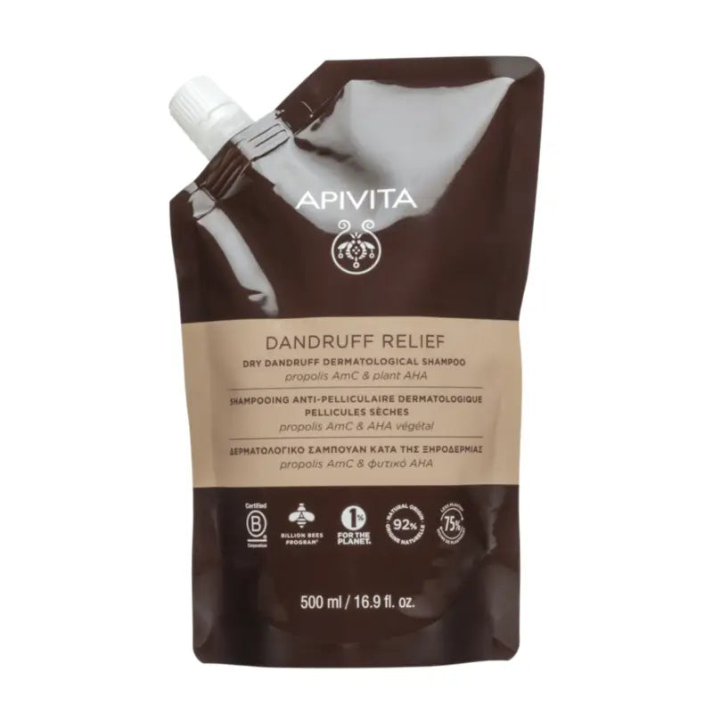 Apivita Refill - Dermatological Shampoo for Dry Dandruff, 500 ml
