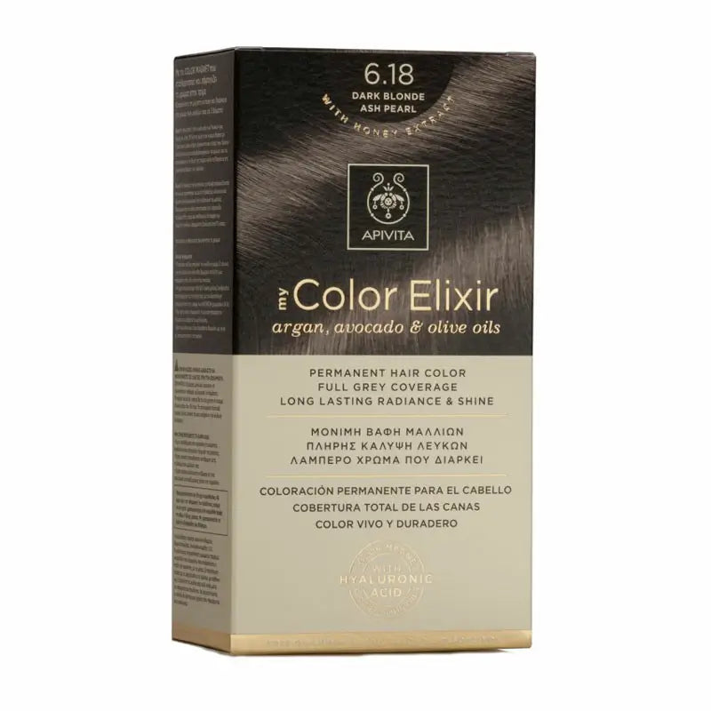 APIVITA My Color Elixir Dye N 6.18 Dark Ash Pearly Blonde