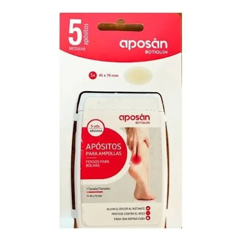 Aposán Hydrocolloid Blister Dressing, 5 units (45 x 70 mm)