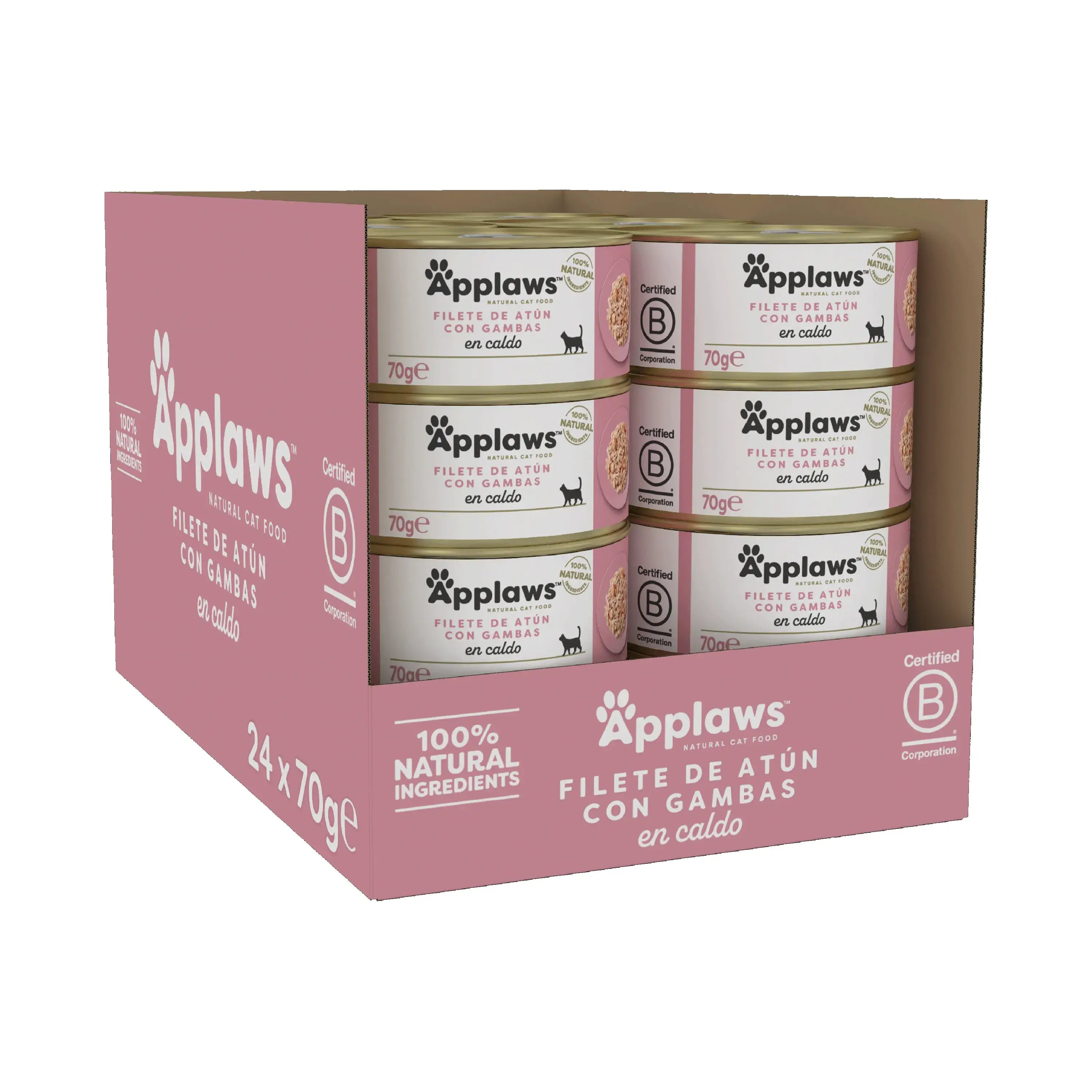 Applaws Cat Tuna & Prawns Can 24X70Gr